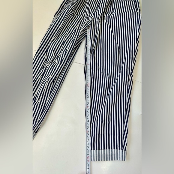 Zara Striped Paper Bag Pants blue white size S - Picture 7 of 11